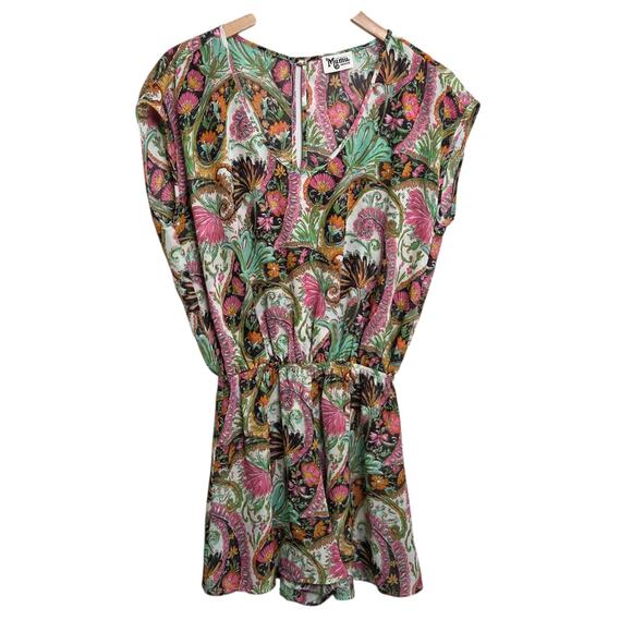 Show Me Your Mumu Rowdy Romper Paisley Womens M Boho Festival Fairly Forest - Picture 3 of 10